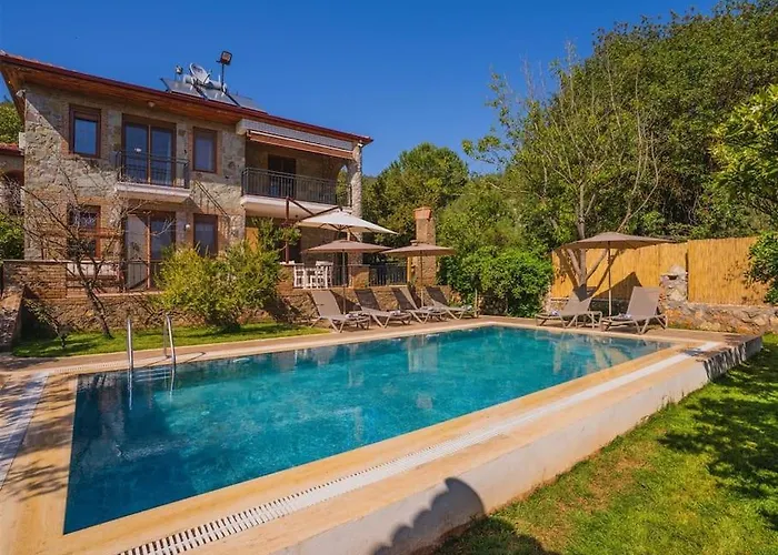 Kayakoey'de Oezel Havuzlu Muhafazakar Kaya Villa