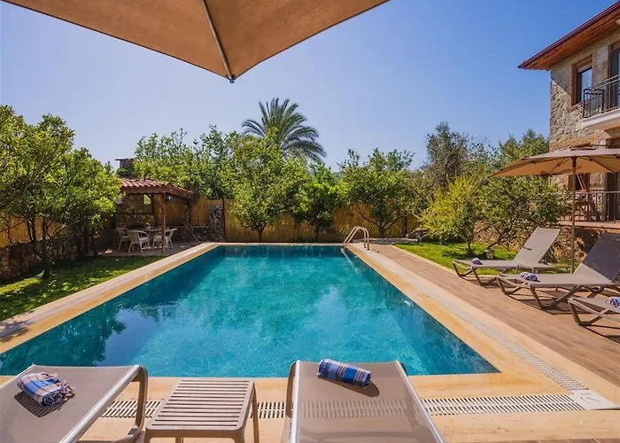 Villa Kayakoey'de Oezel Havuzlu Muhafazakar Kaya