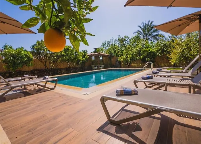 Kayakoey'de Oezel Havuzlu Muhafazakar Kaya Villa Fethiye